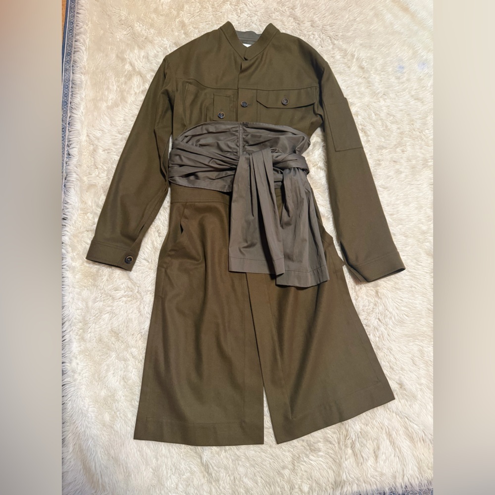 Vivienne Westwood by Andreas Kronthaler Diplomat Long Jacket in Olive Green - 6 - Picture 2 of 11
